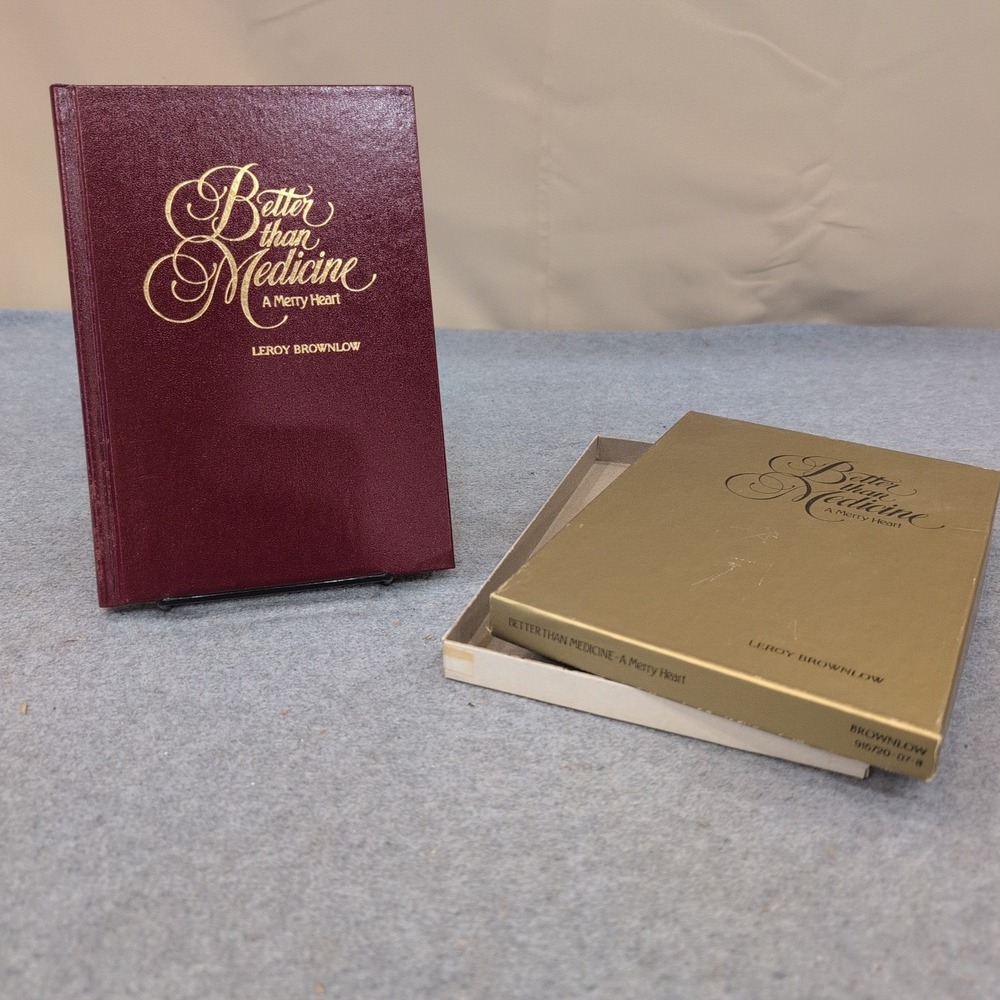 Better Than Medicine A Merry Heart Leroy Brownlow Hardcover Book with Slipcase - Picture 1 of 3